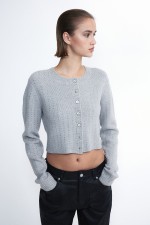 Short Wool-blend Cardigan