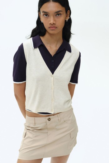 Button-front Sweater Vest