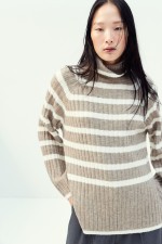 Rib-knit Turtleneck Sweater