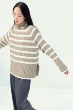 Rib-knit Turtleneck Sweater