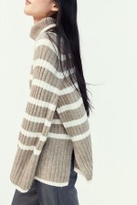 Rib-knit Turtleneck Sweater