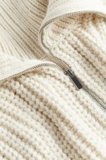 Chunky-knit Half-zip Sweater