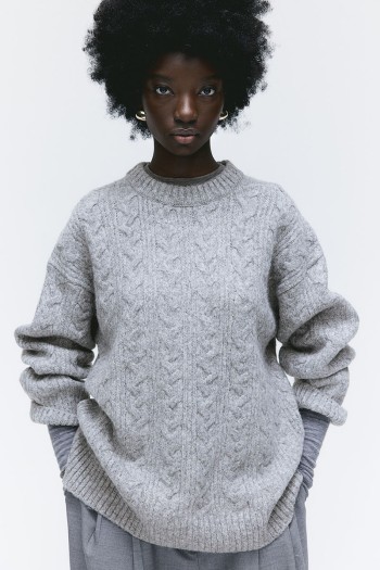 Oversized Cable-knit Sweater